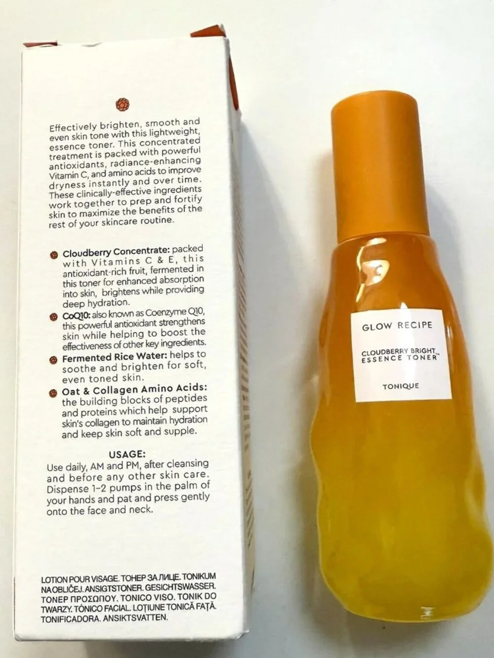 Glow Recipe Cloudberry Bright Essence Toner 75ml For Radiant Skin Hydrating